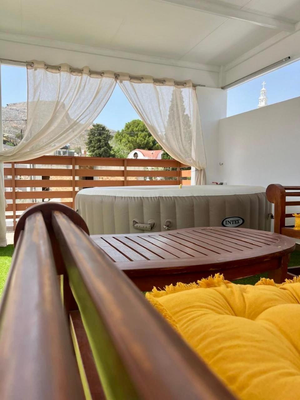 Villa Patitiri Traditional House With Hot Tub Archangelos  Exterior foto